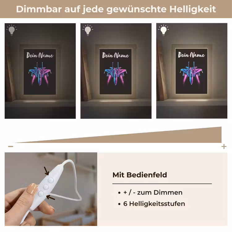Straaljager - Blauw - Kleuren - Jongens - Zwart Light Box met kabel (Kinderlampje) klein -USP_dimbaarDE
