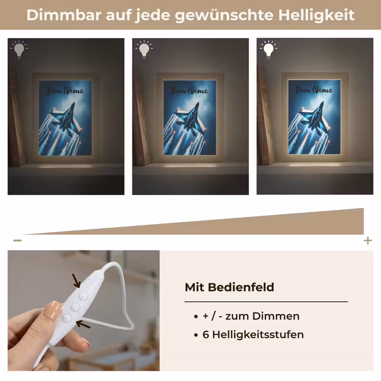 Straaljager - Blauw - Jongens Light Box met kabel (Kinderlampje) klein -USP_dimbaarDE