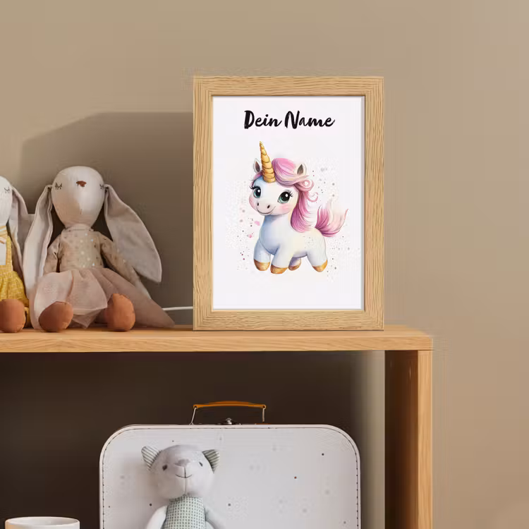 Eenhoorn - Roze - Magie Light Box met kabel (Kinderlampje) klein -sfeer2_kind