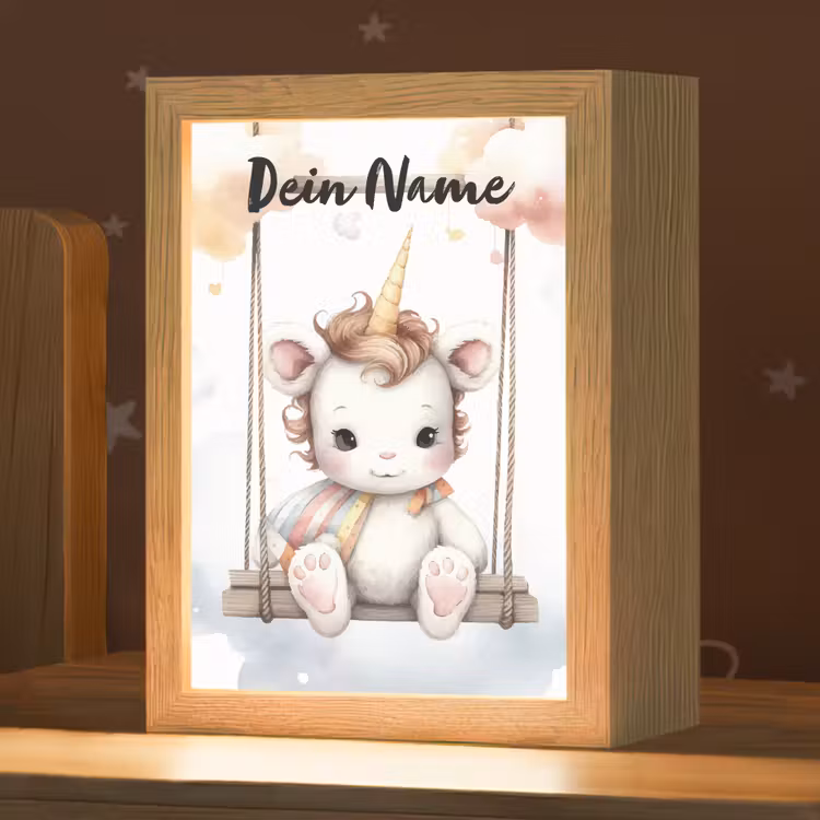 Eenhoorn - Dier - Kinderen - Unicorn Light Box met kabel (Kinderlampje) klein -zzz_3d_website