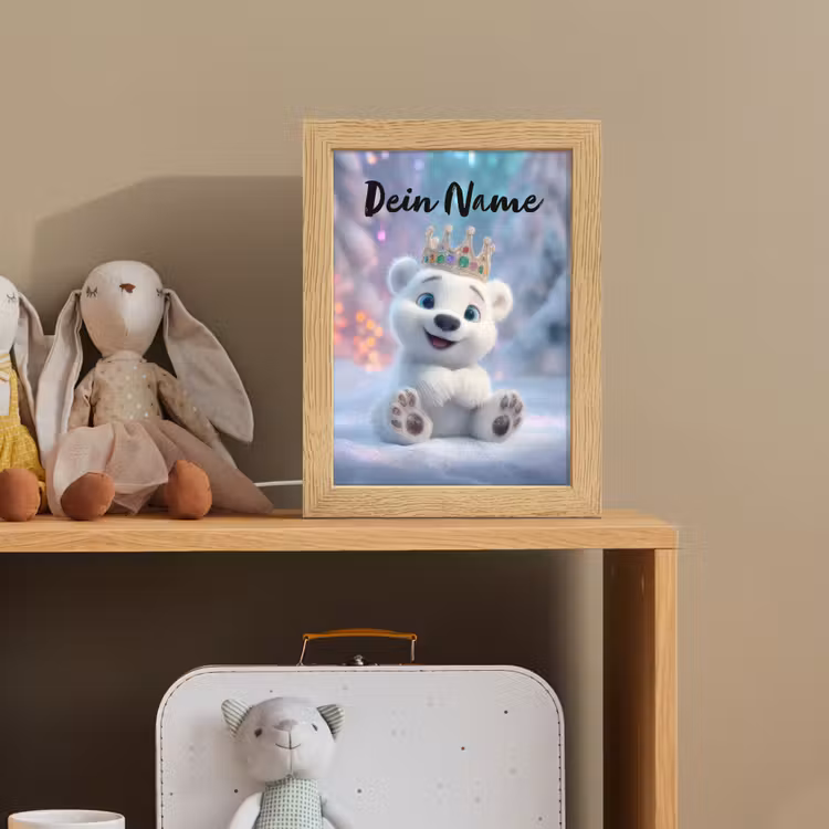 Ijsbeer - Kroon - Winter Light Box met kabel (Kinderlampje) klein -sfeer2_kind