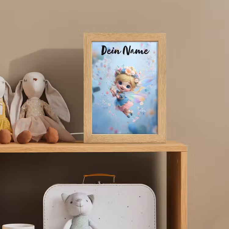 Fee - Bloemen - Sprookje - Blauw Light Box met kabel (Kinderlampje) klein -sfeer2_kind