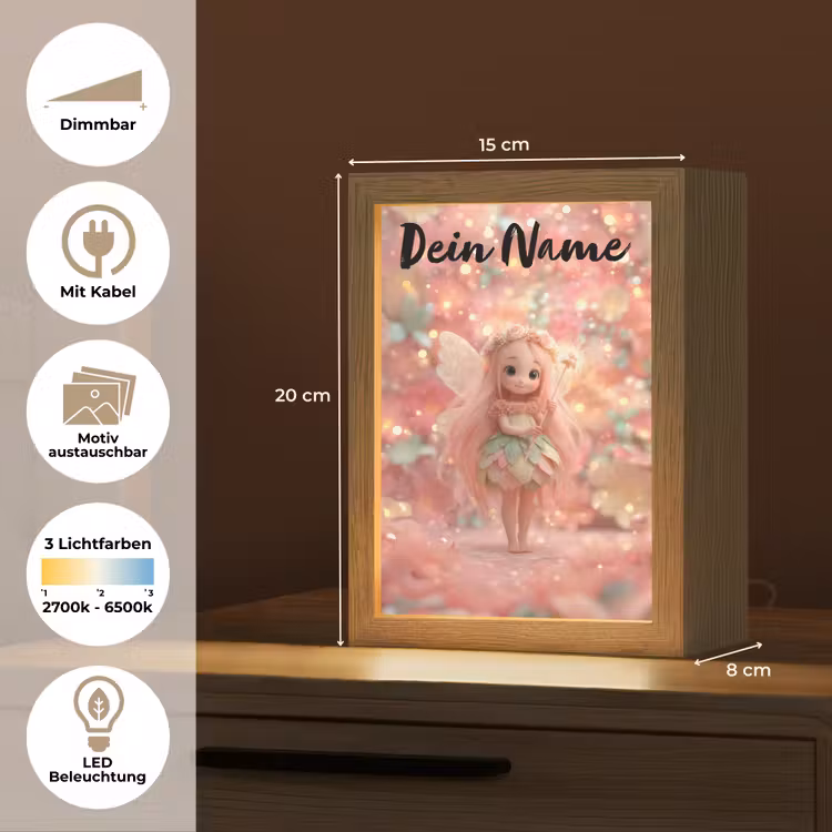 Fee - Bloemen - Roze Light Box met kabel (Kinderlampje) klein -USP_websiteoverzichtDE