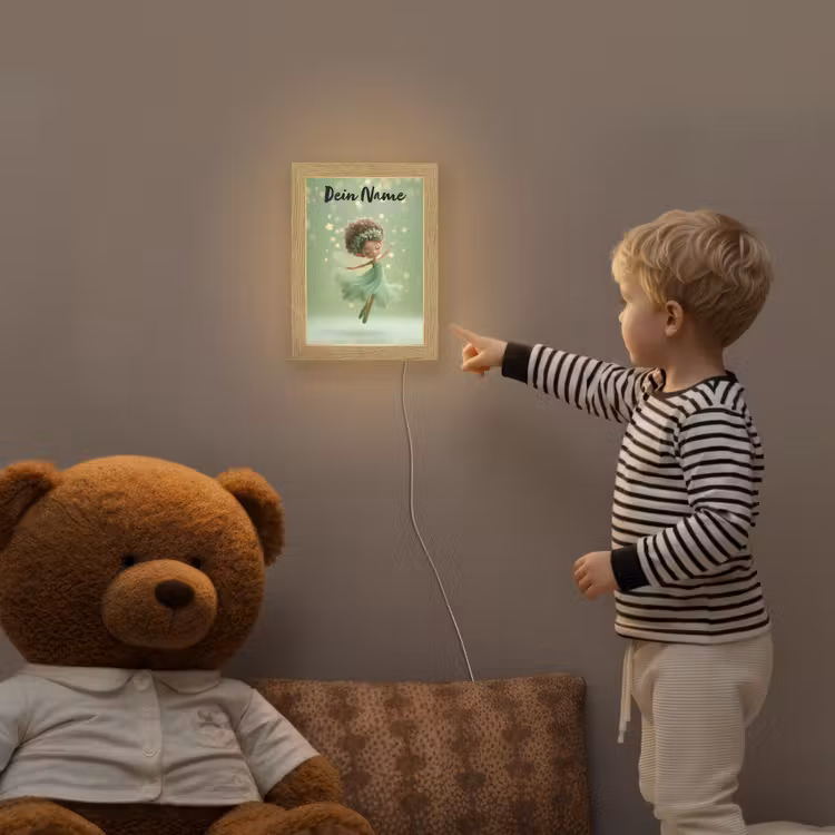 Fee - Groen - Sprookje - Sterren Light Box met kabel (Kinderlampje) klein -sfeer4a_kind