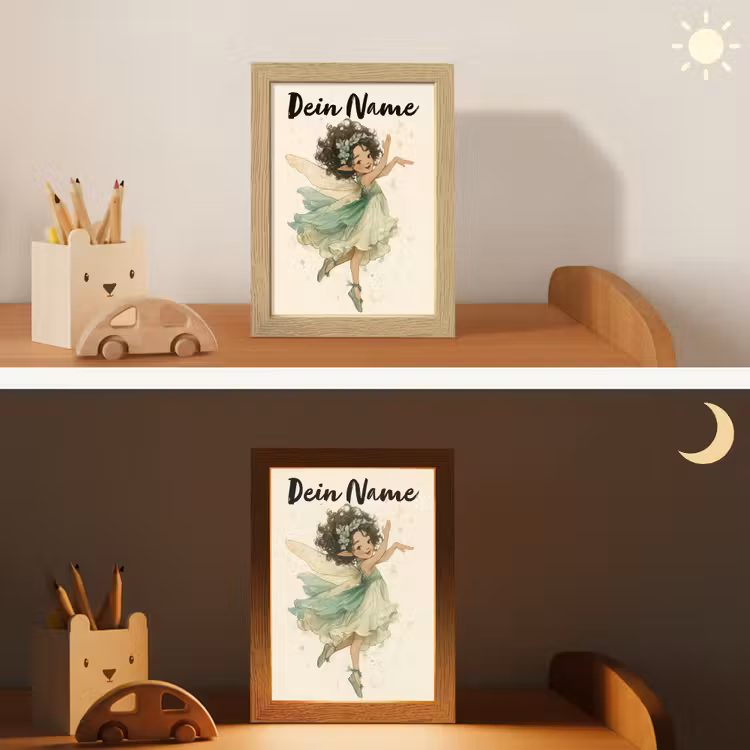 Fee - Groen - Magie Light Box met kabel (Kinderlampje) klein -sfeer3_kind