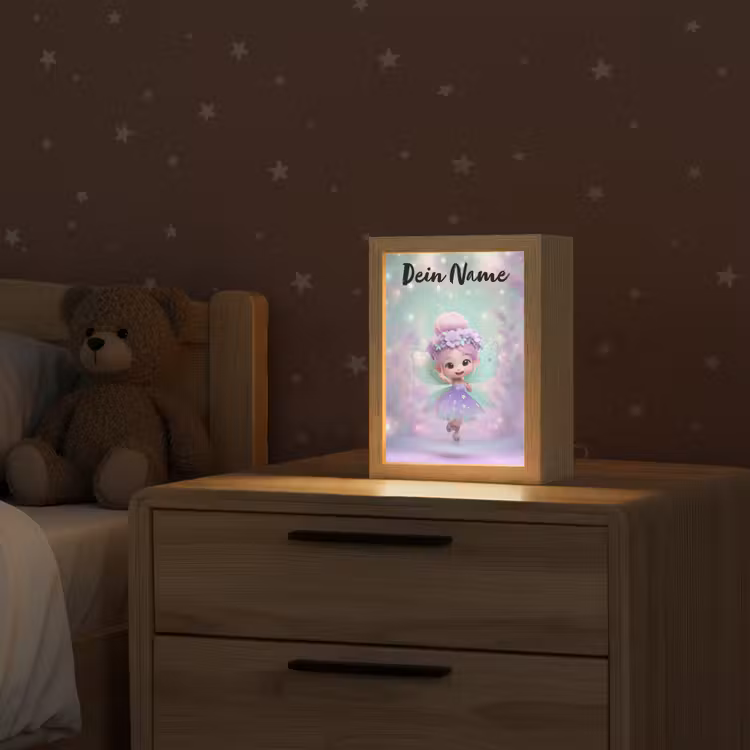 Fee - Paars - Sprookje Light Box met kabel (Kinderlampje) klein -sfeer1_kind