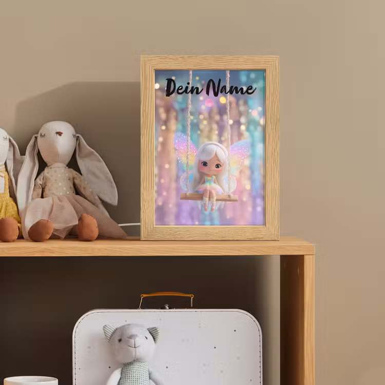 Fee - Schommel - Paars - Glinsters Light Box met kabel (Kinderlampje) klein -sfeer2_kind