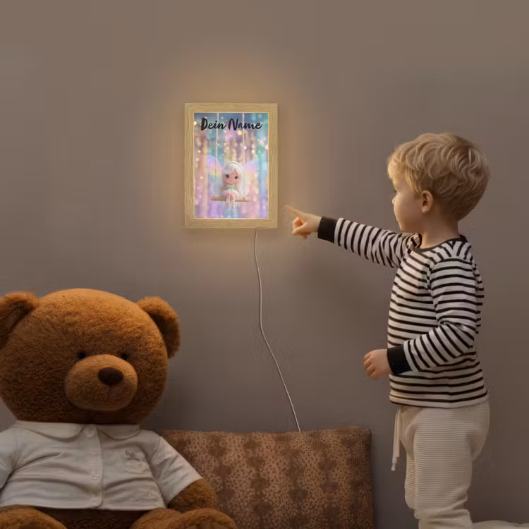 Fee - Schommel - Paars - Glinsters Light Box met kabel (Kinderlampje) klein -sfeer4a_kind