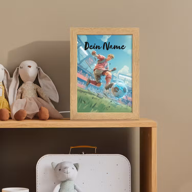 Voetbal - Jongen - Stadion - Elektrisch Light Box met kabel (Kinderlampje) klein -sfeer2_kind