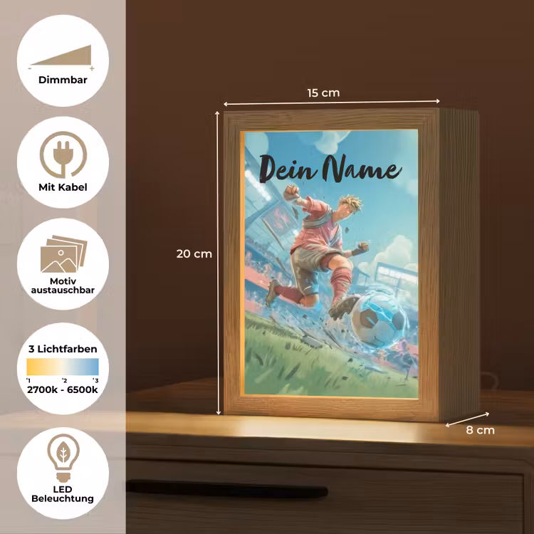 Voetbal - Jongen - Stadion - Elektrisch Light Box met kabel (Kinderlampje) klein -USP_websiteoverzichtDE