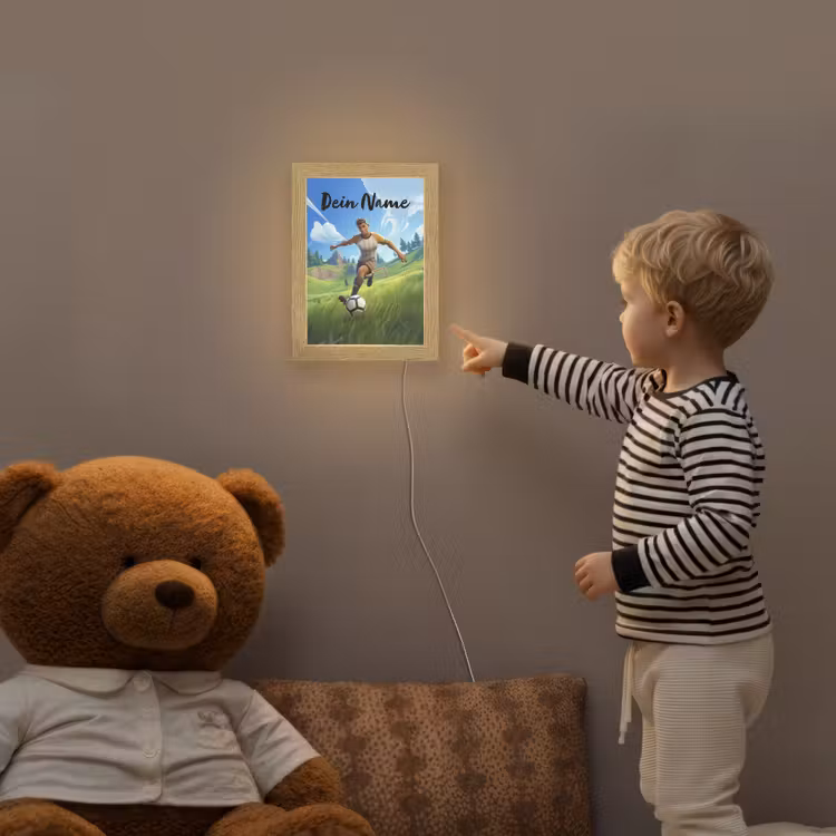 Voetbal - Jongen - Goal - Voetbaltenue Light Box met kabel (Kinderlampje) klein -sfeer4a_kind