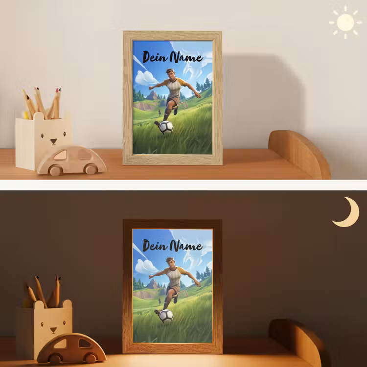 Voetbal - Jongen - Goal - Voetbaltenue Light Box met kabel (Kinderlampje) klein -sfeer3_kind