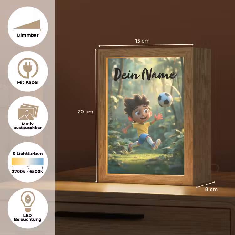 Voetbal - Jongen - Bos Light Box met kabel (Kinderlampje) klein -USP_websiteoverzichtDE