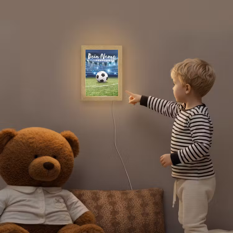 Voetbal - Stadion - Bal - Jongens Light Box met kabel (Kinderlampje) klein -sfeer4a_kind