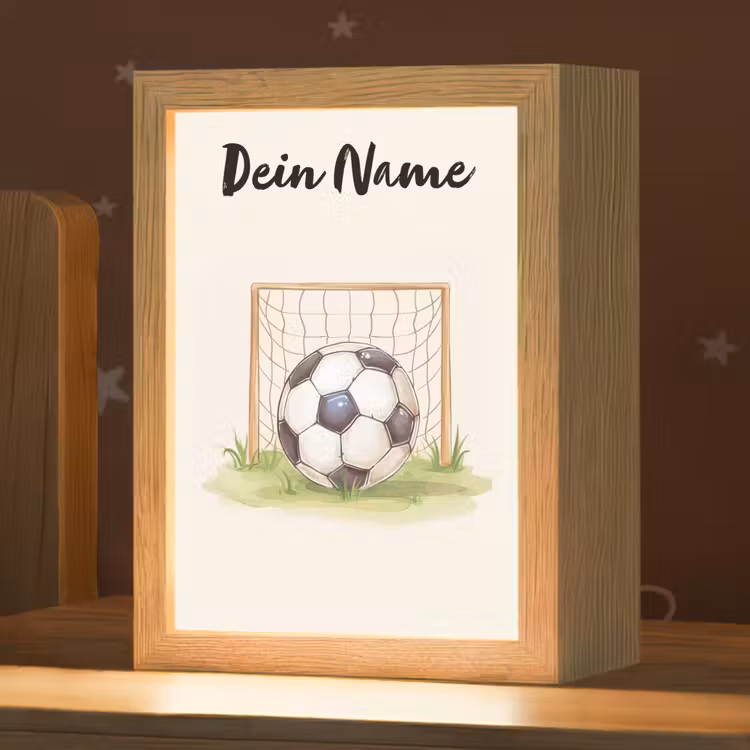 Voetbal - Goal - Gras - Beige Light Box met kabel (Kinderlampje) klein -zzz_3d_website