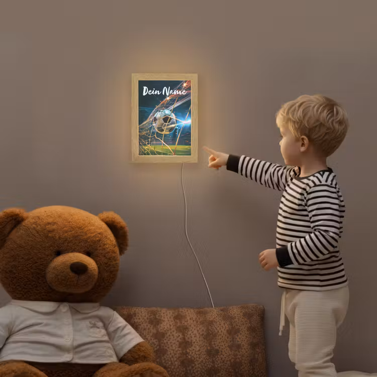 Voetbal - Goal - Sport - Jongens Light Box met kabel (Kinderlampje) klein -sfeer4a_kind