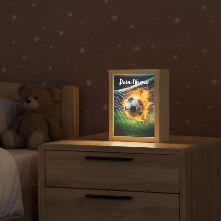 Voetbal - Goal - Doelnet - Vuur Light Box met kabel (Kinderlampje) klein -sfeer1_kind