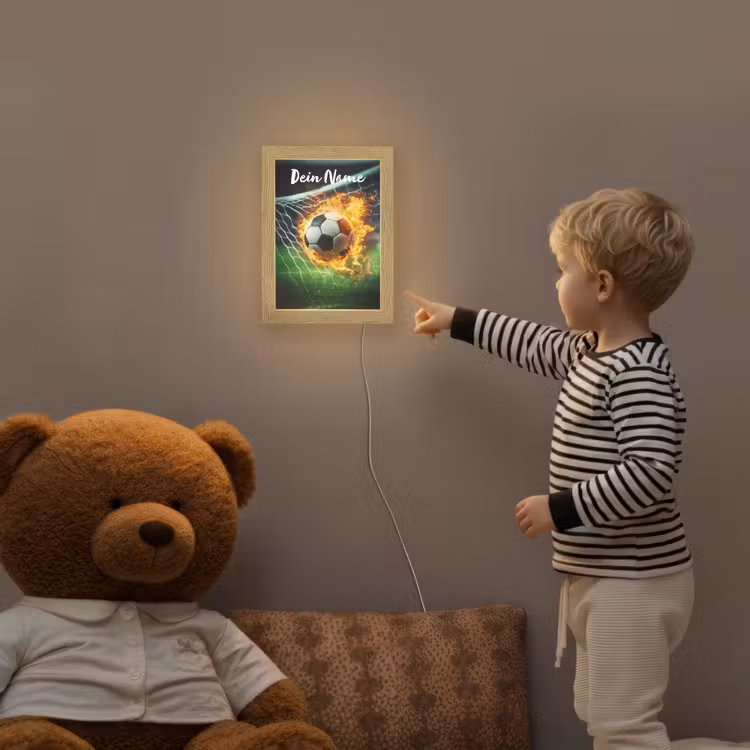 Voetbal - Goal - Doelnet - Vuur Light Box met kabel (Kinderlampje) klein -sfeer4a_kind