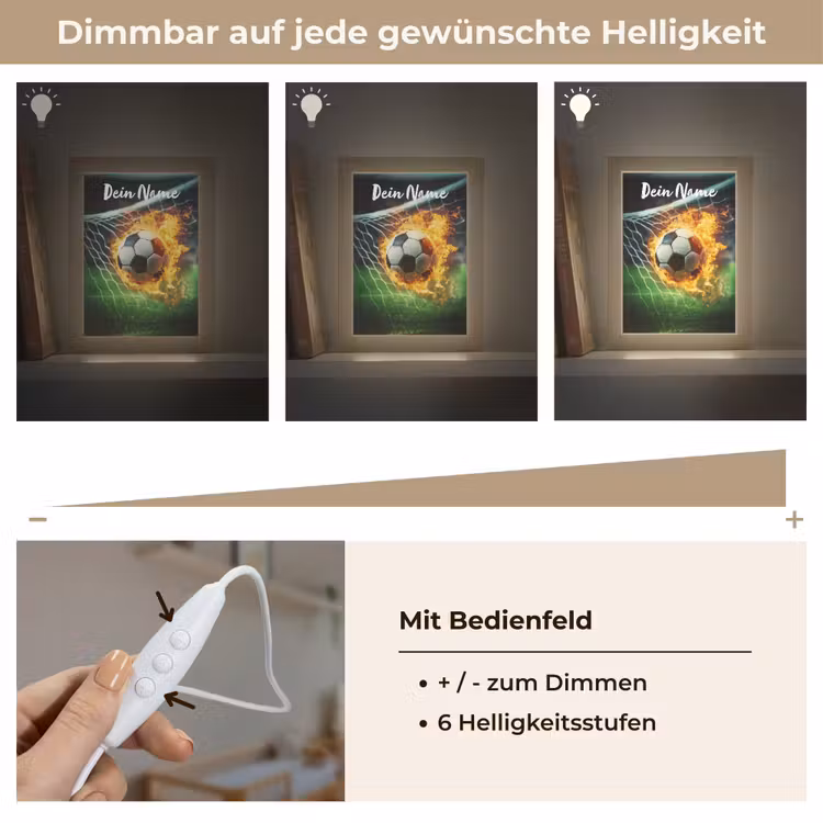 Voetbal - Goal - Doelnet - Vuur Light Box met kabel (Kinderlampje) klein -USP_dimbaarDE