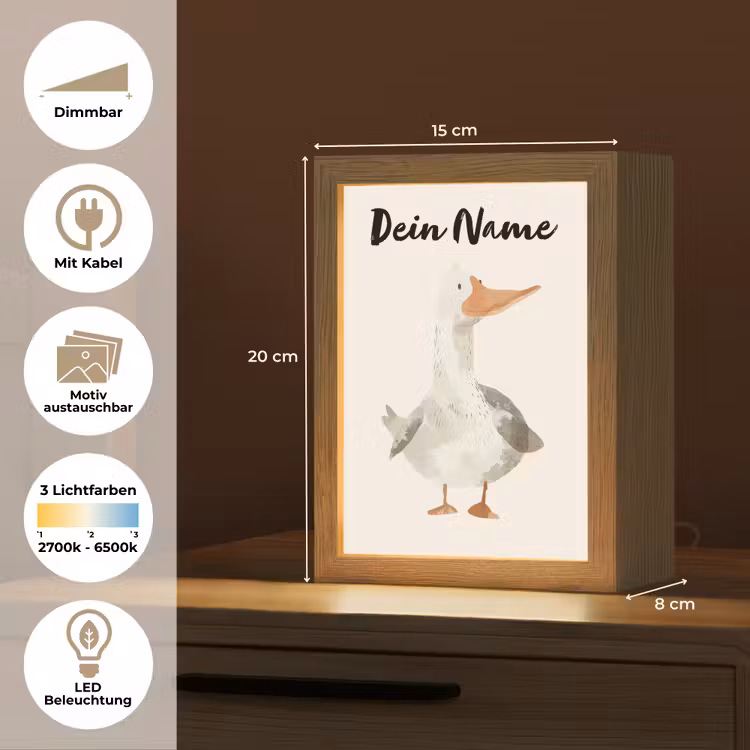 Gans - Eend - Boerderij - Dieren Light Box met kabel (Kinderlampje) klein -USP_websiteoverzichtDE