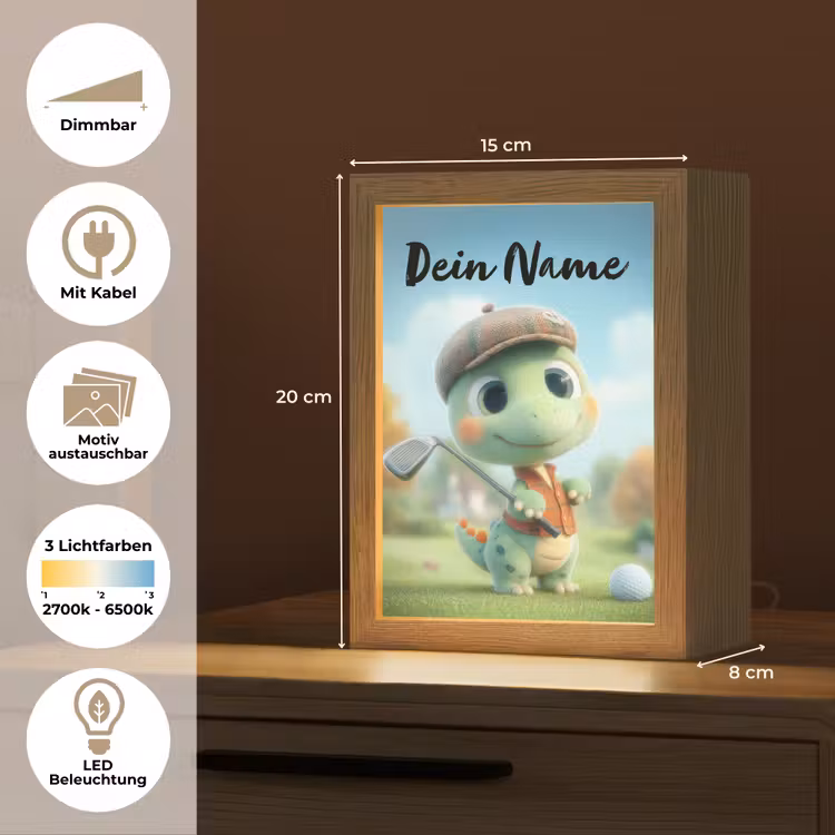 Golf - Dino - Groen Light Box met kabel (Kinderlampje) klein -USP_websiteoverzichtDE
