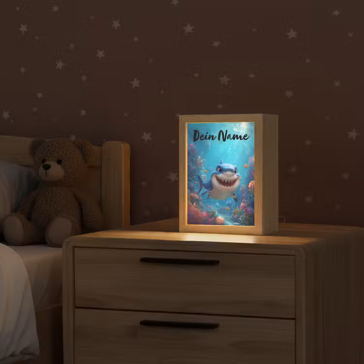 Haai - Onderwaterwereld - Oceaan Light Box met kabel (Kinderlampje) klein -sfeer1_kind