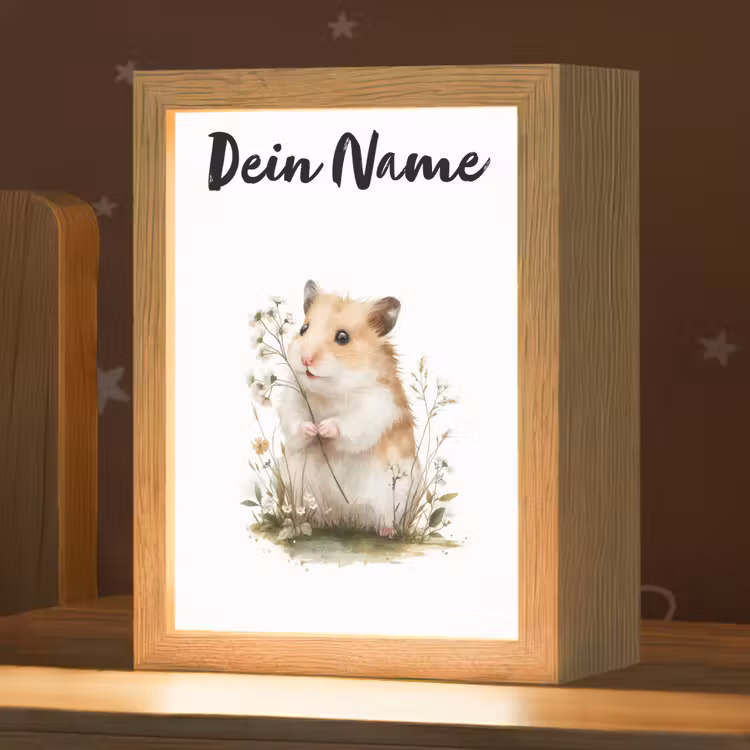 Hamster - Bloemen Light Box met kabel (Kinderlampje) klein -zzz_3d_website