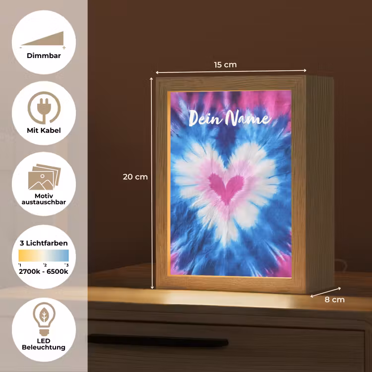 Hartje - Blauw - Tie Dye Light Box met kabel (Kinderlampje) klein -USP_websiteoverzichtDE