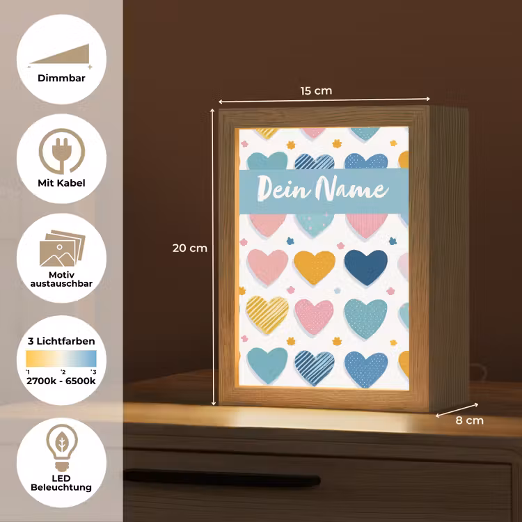 Hartjes - Pastel - Patroon Light Box met kabel (Kinderlampje) klein -USP_websiteoverzichtDE