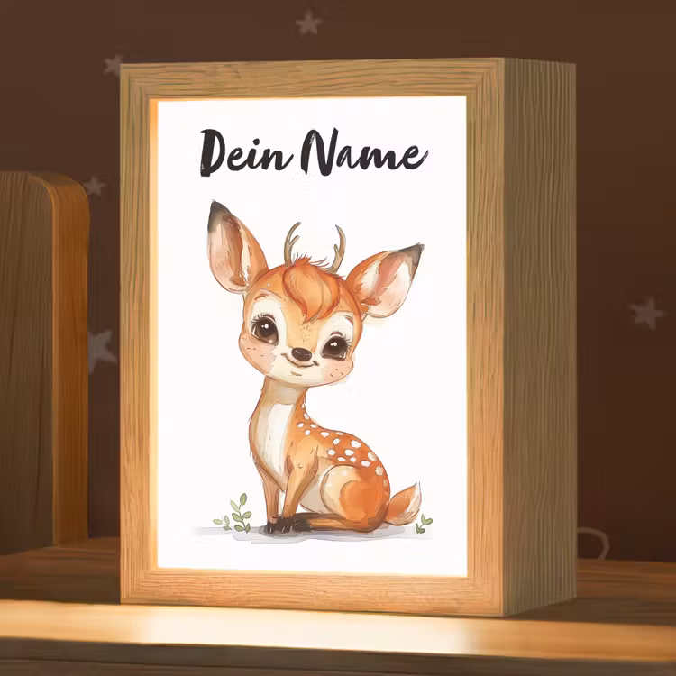 Hert - Baby - Dieren Light Box met kabel (Kinderlampje) klein -zzz_3d_website