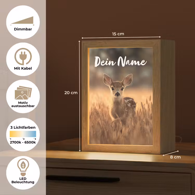 Hert - Graanveld - Bruin Light Box met kabel (Kinderlampje) klein -USP_websiteoverzichtDE