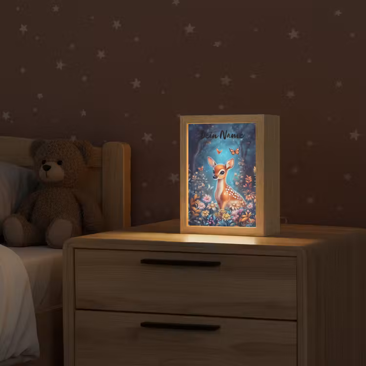 Hert - Magisch - Sprookjesbos Light Box met kabel (Kinderlampje) klein -sfeer1_kind
