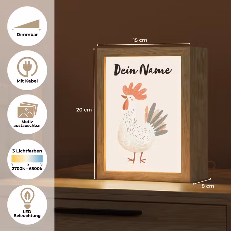 Kip - Boerderij - Dieren Light Box met kabel (Kinderlampje) klein -USP_websiteoverzichtDE