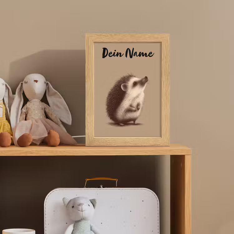 Egel - Snuitje - Bruin - Stekels Light Box met kabel (Kinderlampje) klein -sfeer2_kind