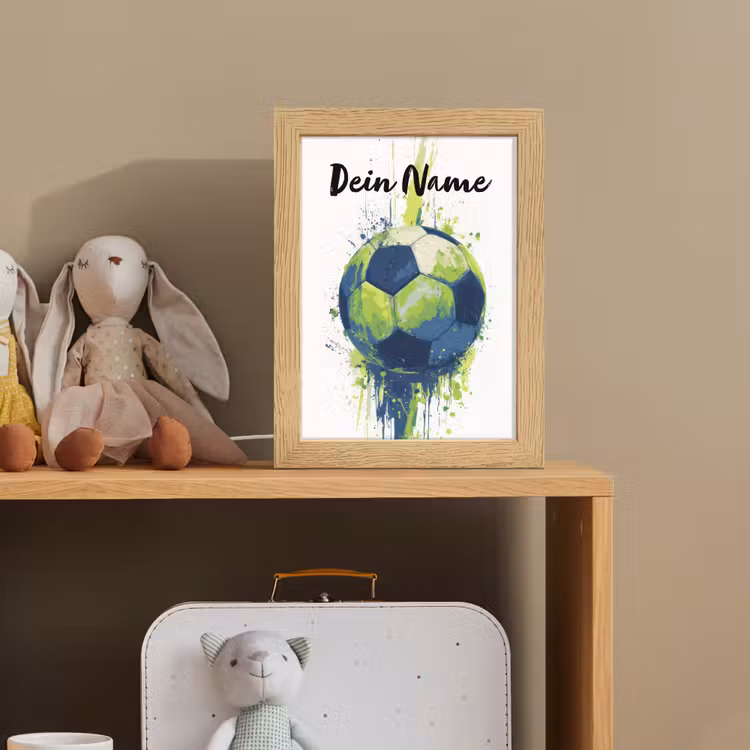 Illustratie - Abstract - Voetbal - Verfspatten Light Box met kabel (Kinderlampje) klein -sfeer2_kind