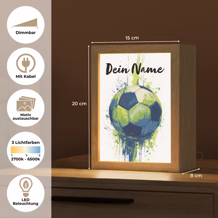 Illustratie - Abstract - Voetbal - Verfspatten Light Box met kabel (Kinderlampje) klein -USP_websiteoverzichtDE