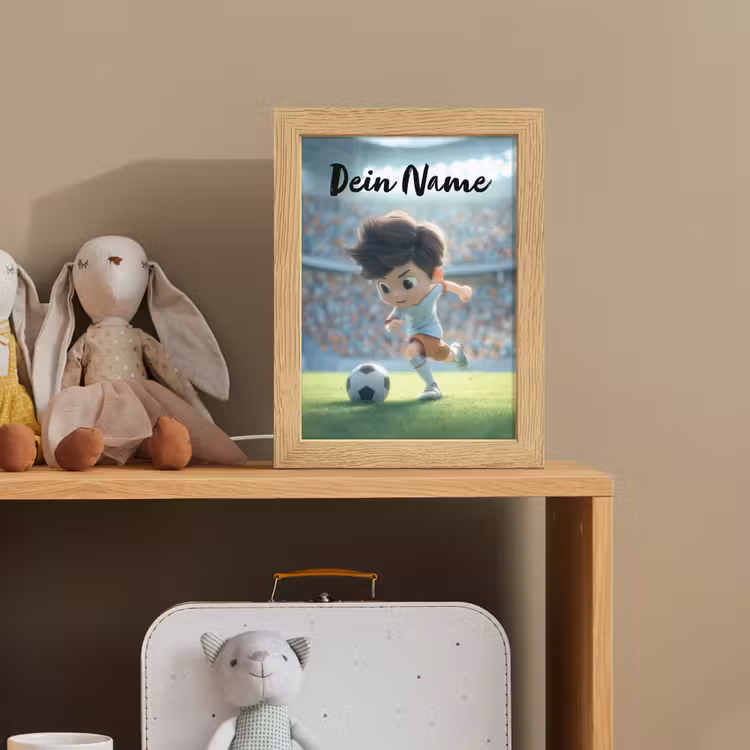 Jongen - Voetbal - Stadion - Zonlicht Light Box met kabel (Kinderlampje) klein -sfeer2_kind