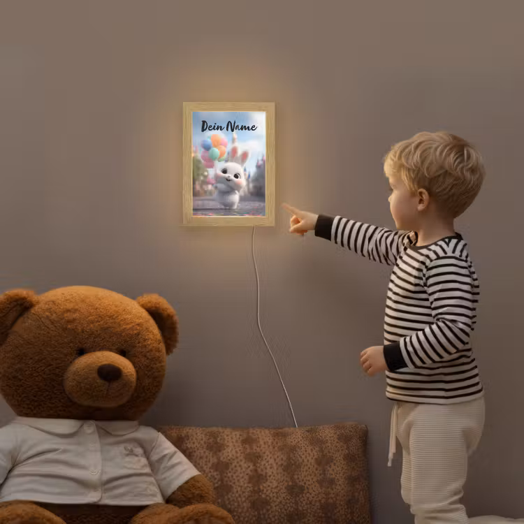 konijn - Ballonnen Light Box met kabel (Kinderlampje) klein -sfeer4a_kind