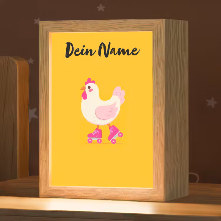 Kip - Rolschaatsen - Geel Light Box met kabel (Kinderlampje) klein -zzz_3d_website