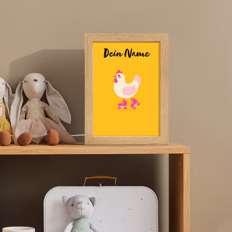Kip - Rolschaatsen - Geel Light Box met kabel (Kinderlampje) klein -sfeer2_kind