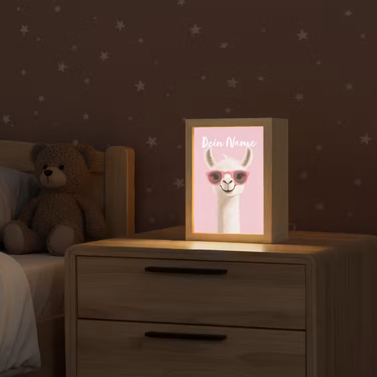 Lama - Zonnebril - Roze Light Box met kabel (Kinderlampje) klein -sfeer1_kind