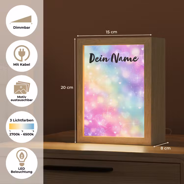 Licht - Regenboog - Hartjes Light Box met kabel (Kinderlampje) klein -USP_websiteoverzichtDE