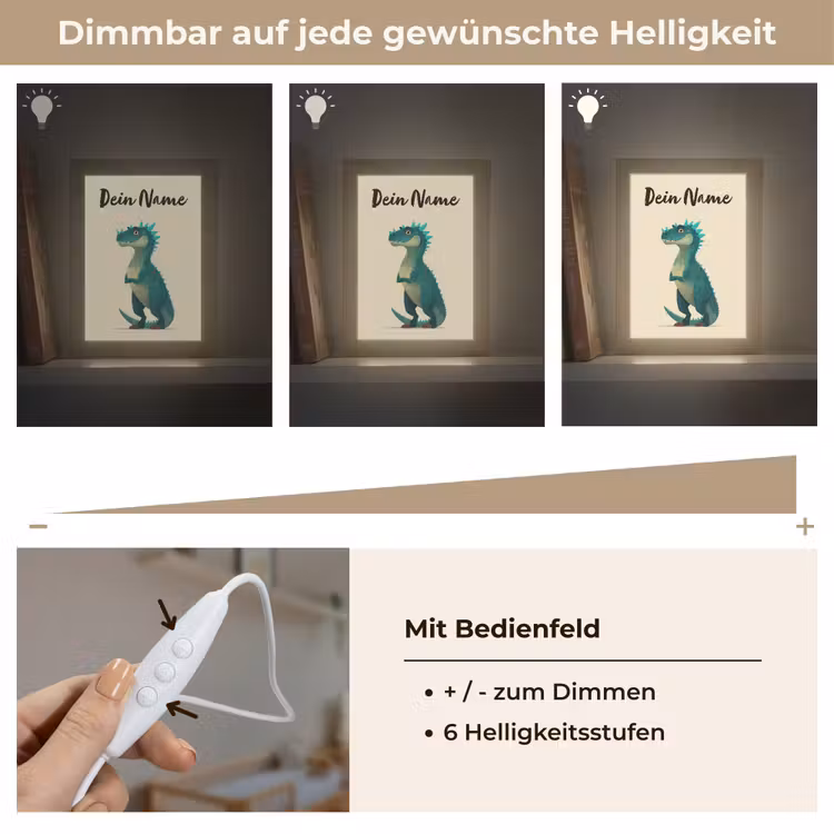 Minimalistisch - Stekels - Blauw Light Box met kabel (Kinderlampje) klein -USP_dimbaarDE