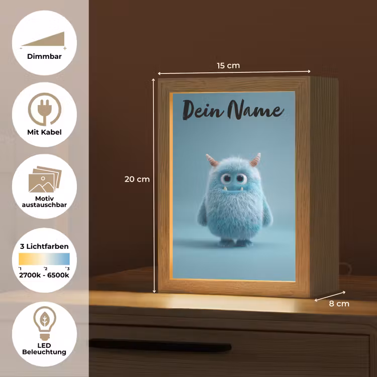 Monster - Blauw Light Box met kabel (Kinderlampje) klein -USP_websiteoverzichtDE