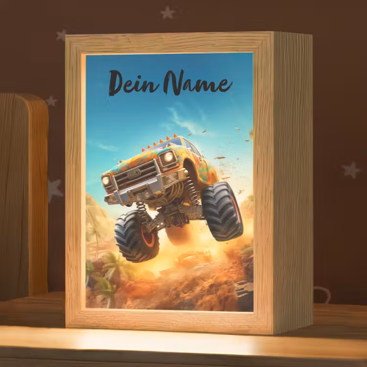 Monstertruck - Kind - Jongen - Auto Light Box met kabel (Kinderlampje) klein -zzz_3d_website