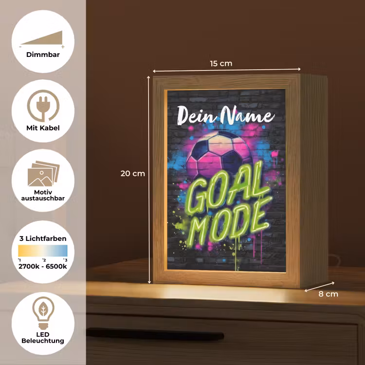 Neon - Graffiti - Voetbal - Kleurrijk Light Box met kabel (Kinderlampje) klein -USP_websiteoverzichtDE