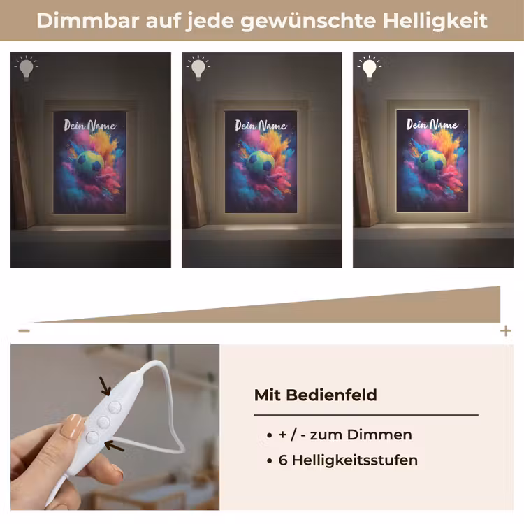 Neon - Bal - Kleurrijk Light Box met kabel (Kinderlampje) klein -USP_dimbaarDE