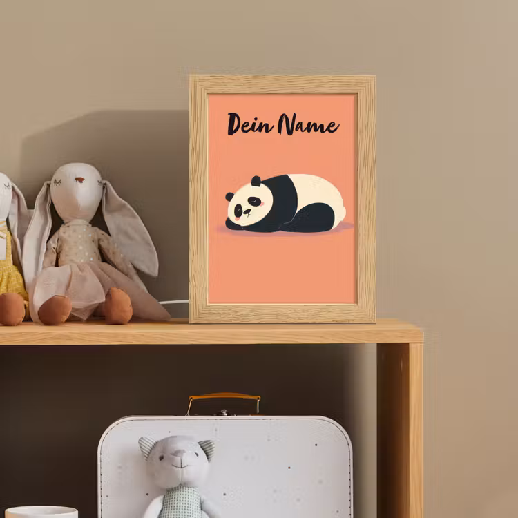 Panda - Slaap - Oranje Light Box met kabel (Kinderlampje) klein -sfeer2_kind