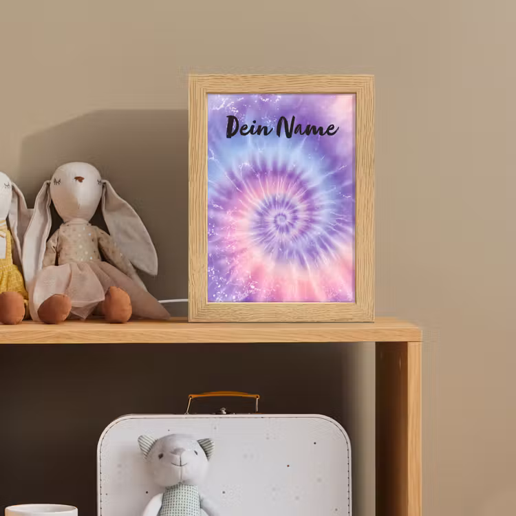 Pastel - Paars - Spiraal - Marmer Light Box met kabel (Kinderlampje) klein -sfeer2_kind