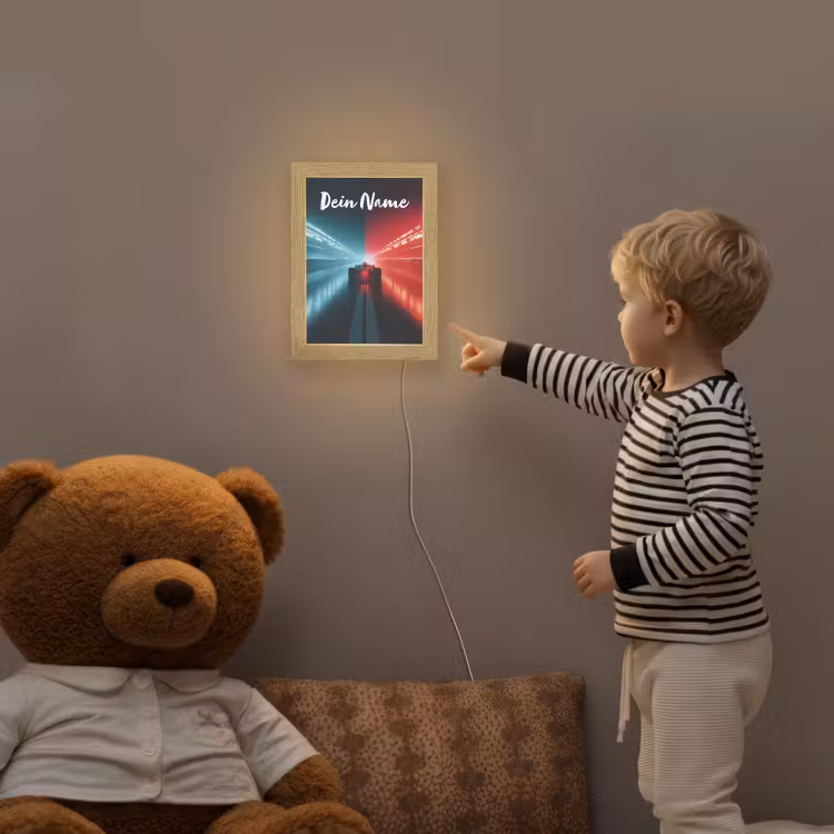 Raceauto - Verlichting - Neon - Rood Light Box met kabel (Kinderlampje) klein -sfeer4a_kind
